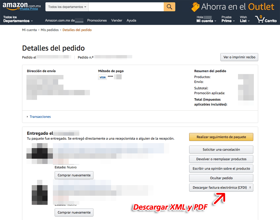 factura Amazon